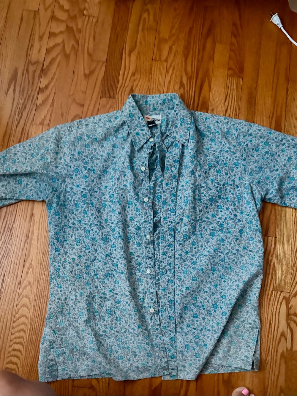reyn spooner Men's Short-Sleeve Button-Up Shirt - Teal Floral Print
